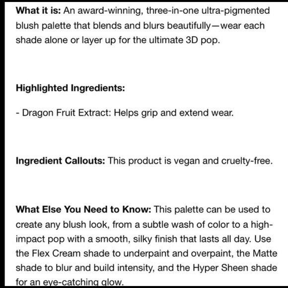 One/Size O/S Cheek Clapper 3D Blush Trio Attention Seeker BNIB - Picture 14 of 16